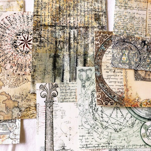 vintage medieval alchemy background scrapbook paper b2