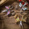 Vintage Mini Butterfly Embroidery Painted Scissors