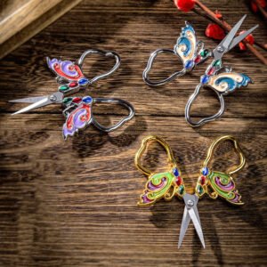 Vintage Mini Butterfly Embroidery Painted Scissors