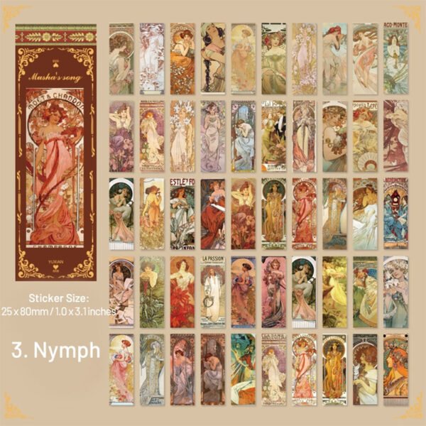 vintage mini strip washi sticker book sku 3