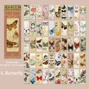 vintage mini strip washi sticker book sku 4