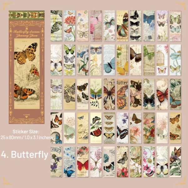 vintage mini strip washi sticker book sku 4