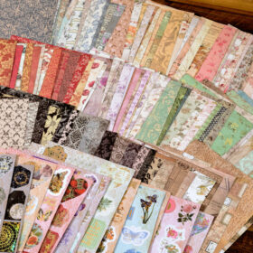 Whole Pack of Vintage Texture Square Background Sticker Book (160 Pcs, 8 Designs)