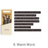 words of warmth words theme long strip dual material sticker