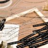 words theme long strip dual material sticker2