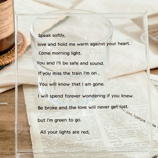 words theme long strip dual material sticker4