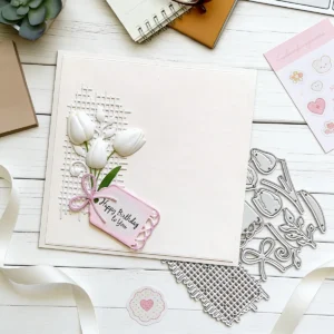 Tulip Grid Background Metal Cutting Dies