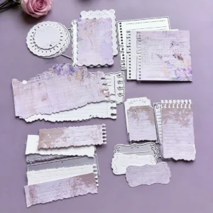 Mini Notebook Lined Paper Metal Cutting Dies - Spiral Label