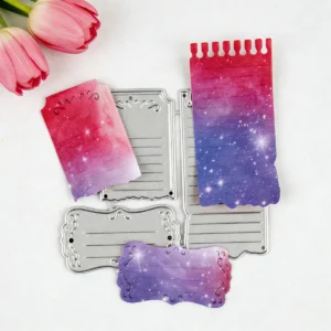 Mini Notebook Lined Paper Metal Cutting Dies - Spiral Label