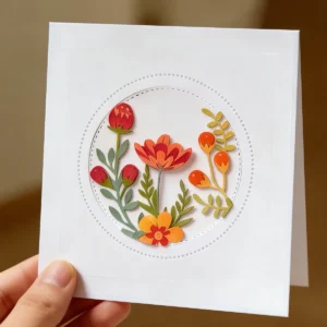 Floral Circle Frame Metal Cutting Dies