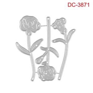 Lovely Flower Rose Metal Cutting Dies Package View - DC-3871