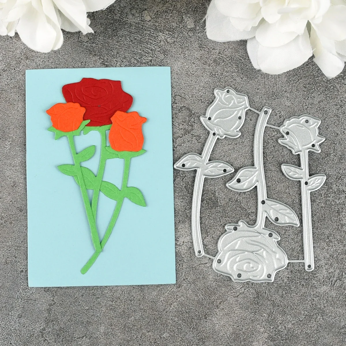 dc_3875_1 Lovely Flower Rose Metal Cutting Dies Main View - DC-3875