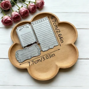 Mini Notebook Lined Paper Metal Cutting Dies - Spiral Label