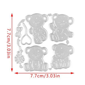 Sumflying Cute Bear Metal Cutting Dies DC 3505 1