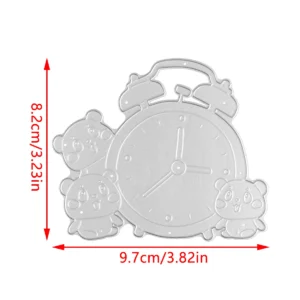 Sumflying Panda Alarm Clock Metal Cutting Dies DC 3676 1