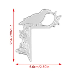 Sumflying Crow On Branch Metal Cutting Dies DC 3741 1