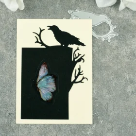 Sumflying Crow On Branch Metal Cutting Dies