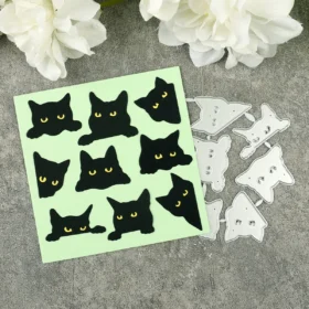 Sumflying Peeking Cat Set Metal Cutting Dies