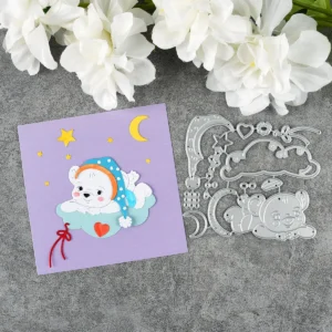Sumflying Sleepy Baby Bear Metal Cutting Dies