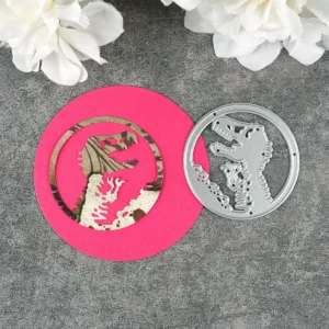 Sumflying T-Rex Dinosaur Circle Frame Metal Cutting Dies