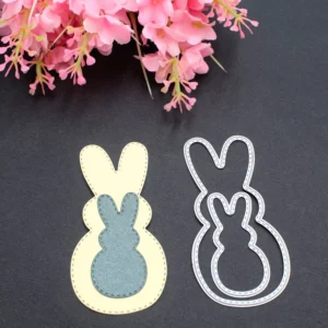 Double Frame Bunny Carbon Steel Crafting Dies Scrapbooking Die-Cuts Double Frame Bunny Carbon Steel Crafting Dies Scrapbooking Die-Cuts - Image 3 - Sumflying Craft