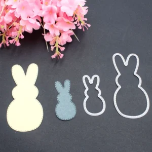 Double Frame Bunny Carbon Steel Crafting Dies Scrapbooking Die-Cuts Double Frame Bunny Carbon Steel Crafting Dies Scrapbooking Die-Cuts - Image 4 - Sumflying Craft