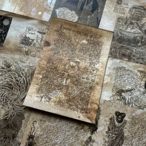 Double-Sided Dyed Cthulhu Necronomicon Scrapbook Paper - Image 3 - Sumflying Craft