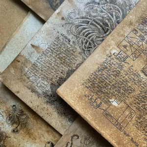 Double-Sided Dyed Cthulhu Necronomicon Scrapbook Paper - Image 4 - Sumflying Craft