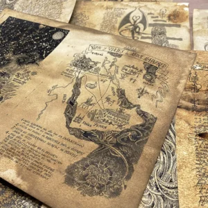 Double-Sided Dyed Cthulhu Necronomicon Scrapbook Paper - Image 5 - Sumflying Craft