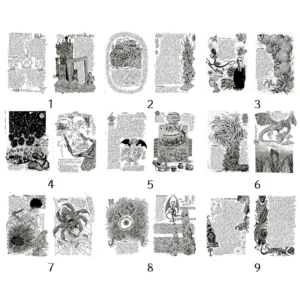 Double-Sided Dyed Cthulhu Necronomicon Scrapbook Paper - Image 7 - Sumflying Craft