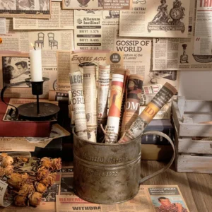 Double Sided Vintage Large Newspaper Scrapbook Paper - Image 2 - Sumflying Craft