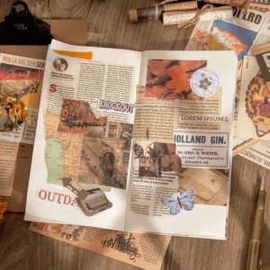 Double Sided Vintage Large Newspaper Scrapbook Paper - Image 4 - Sumflying Craft