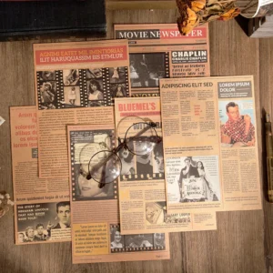 Double Sided Vintage Large Newspaper Scrapbook Paper - Image 5 - Sumflying Craft