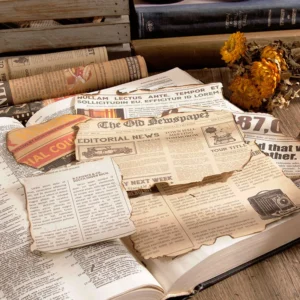 Double Sided Vintage Large Newspaper Scrapbook Paper - Image 6 - Sumflying Craft
