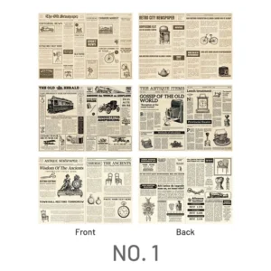 Double Sided Vintage Large Newspaper Scrapbook Paper - Image 7 - Sumflying Craft