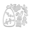 Sumflying Craft Easter Bunny Egg Flower Metal Cutting Dies