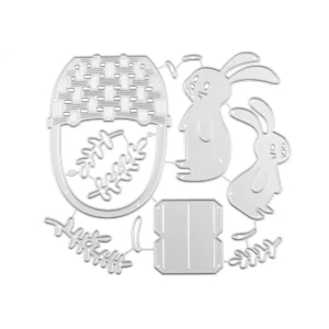 Easter Bunny Basket Metal Cutting Dies