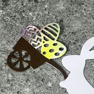 Sumflying Craft Easter Bunny Pulling Cart Metal Cutting Dies dc 3822 5