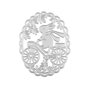 Sumflying Craft Spring Ride Bunny Metal Cutting Dies