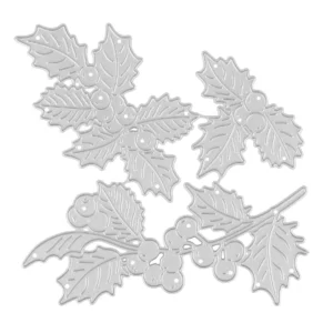 Sumflying Craft Holly Berry Metal Cutting Dies Christmas Foliage