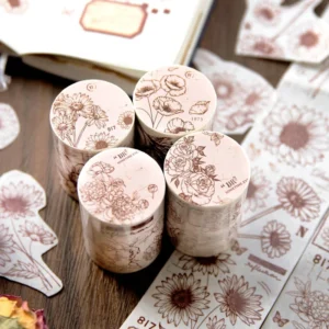 Dream Building Series Retro Flower Washi Tape