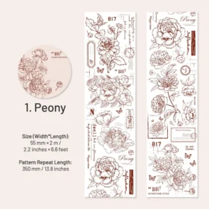 dream building series retro flower washi 11