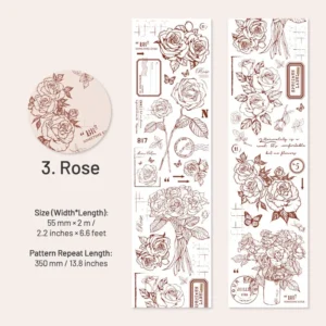 dream building series retro flower washi 13