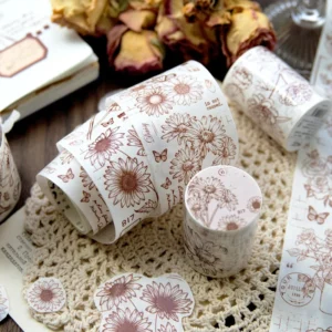 dream building series retro flower washi 3