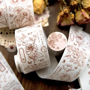 dream building series retro flower washi 4