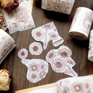 dream building series retro flower washi 5