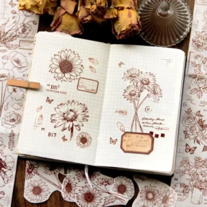 dream building series retro flower washi 6