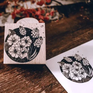 dream butterfly mushroom rubber stamp 2