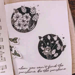 dream butterfly mushroom rubber stamp 3