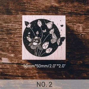 dream butterfly mushroom rubber stamp 5